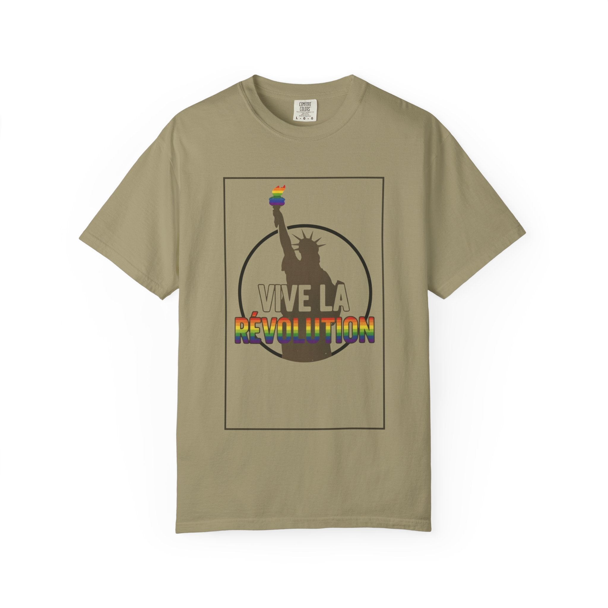 Vive La Revolution T-Shirt Pride Rainbow Activist Tee LGBTQ Equality Top Graphic Tee