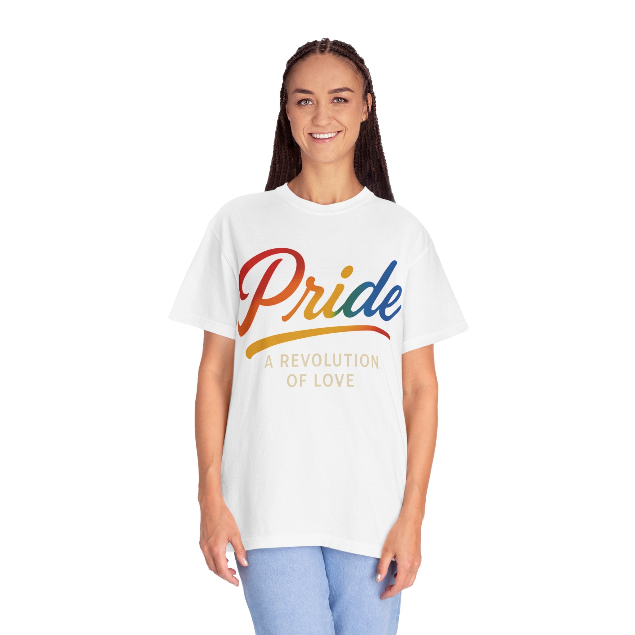 Pride A Revolution of Love T-Shirt LGBTQ Equality Tee Activist Pride Top Rainbow Graphic Tee