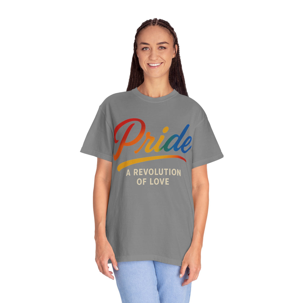 Pride A Revolution of Love T-Shirt LGBTQ Equality Tee Activist Pride Top Rainbow Graphic Tee