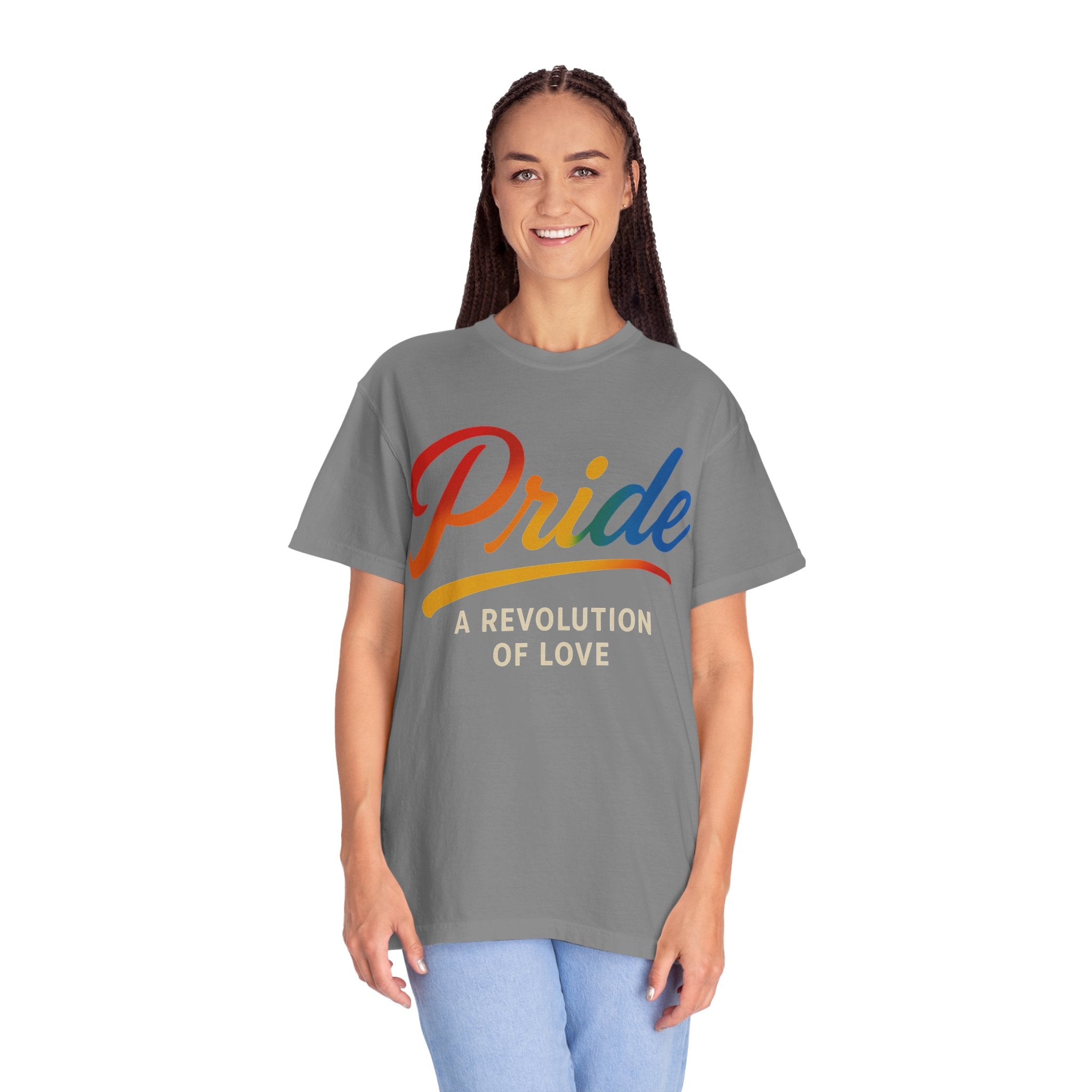 Pride A Revolution of Love T-Shirt LGBTQ Equality Tee Activist Pride Top Rainbow Graphic Tee