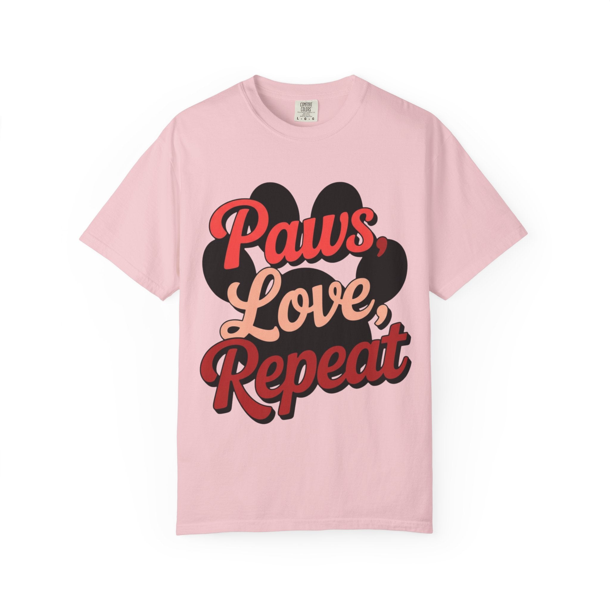 Garment-Dyed T-shirt - PAWS LOVE REPEAT