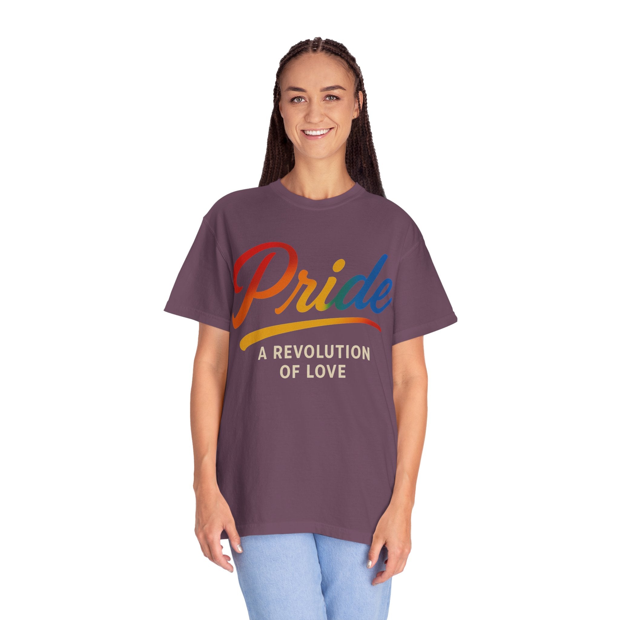 Pride A Revolution of Love T-Shirt LGBTQ Equality Tee Activist Pride Top Rainbow Graphic Tee
