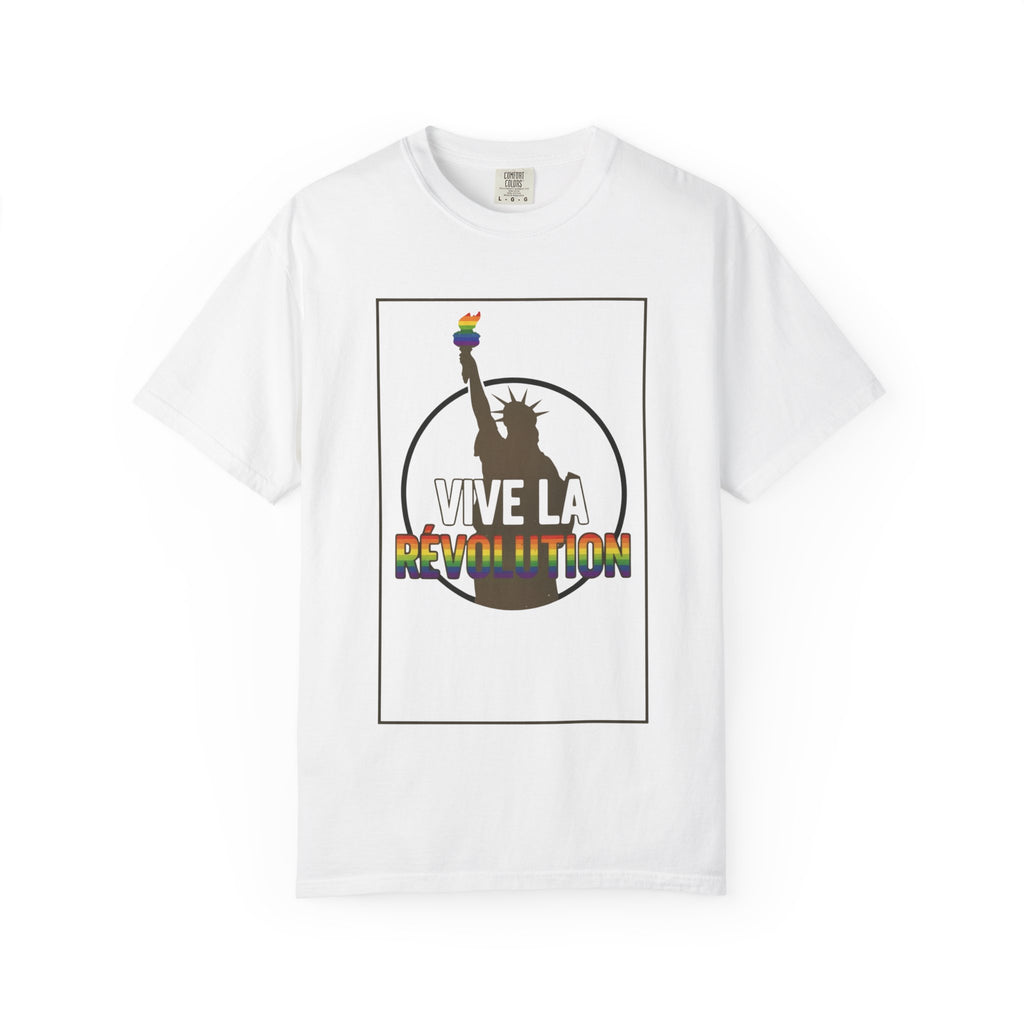 Vive La Revolution T-Shirt Pride Rainbow Activist Tee LGBTQ Equality Top Graphic Tee