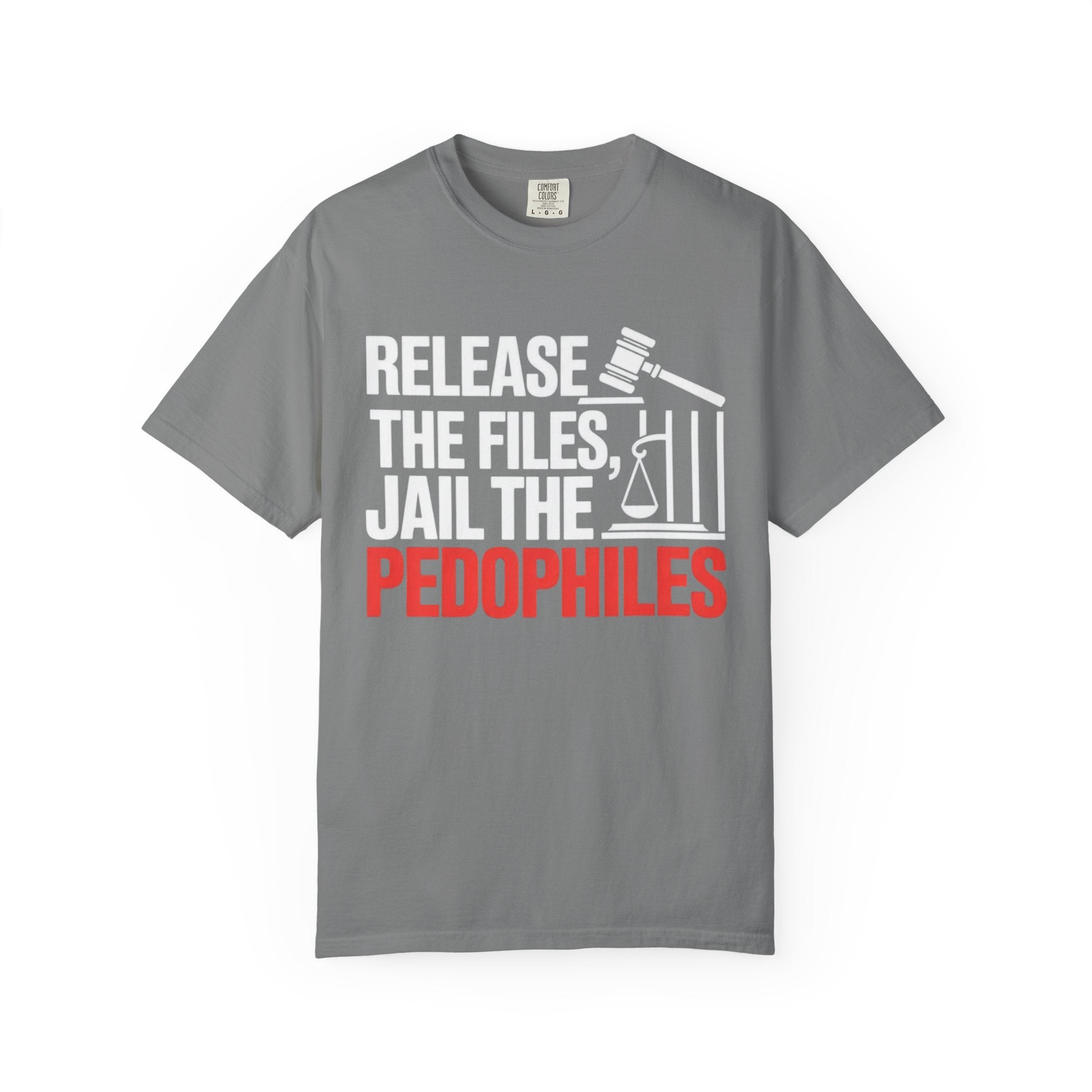 T-shirt Release the Files Jail the Pedophiles Activist Tee
