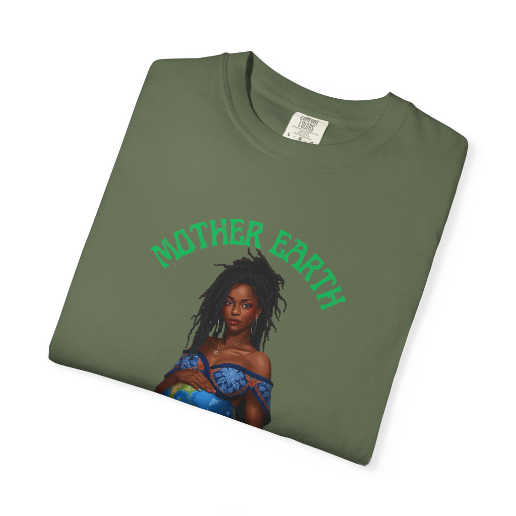 Mother Earth Nurture Shirt The World Within Every Life Is a Gift T Shirt Black Woman Art Nature Lover Tee Eco Conscious Graphic Tee