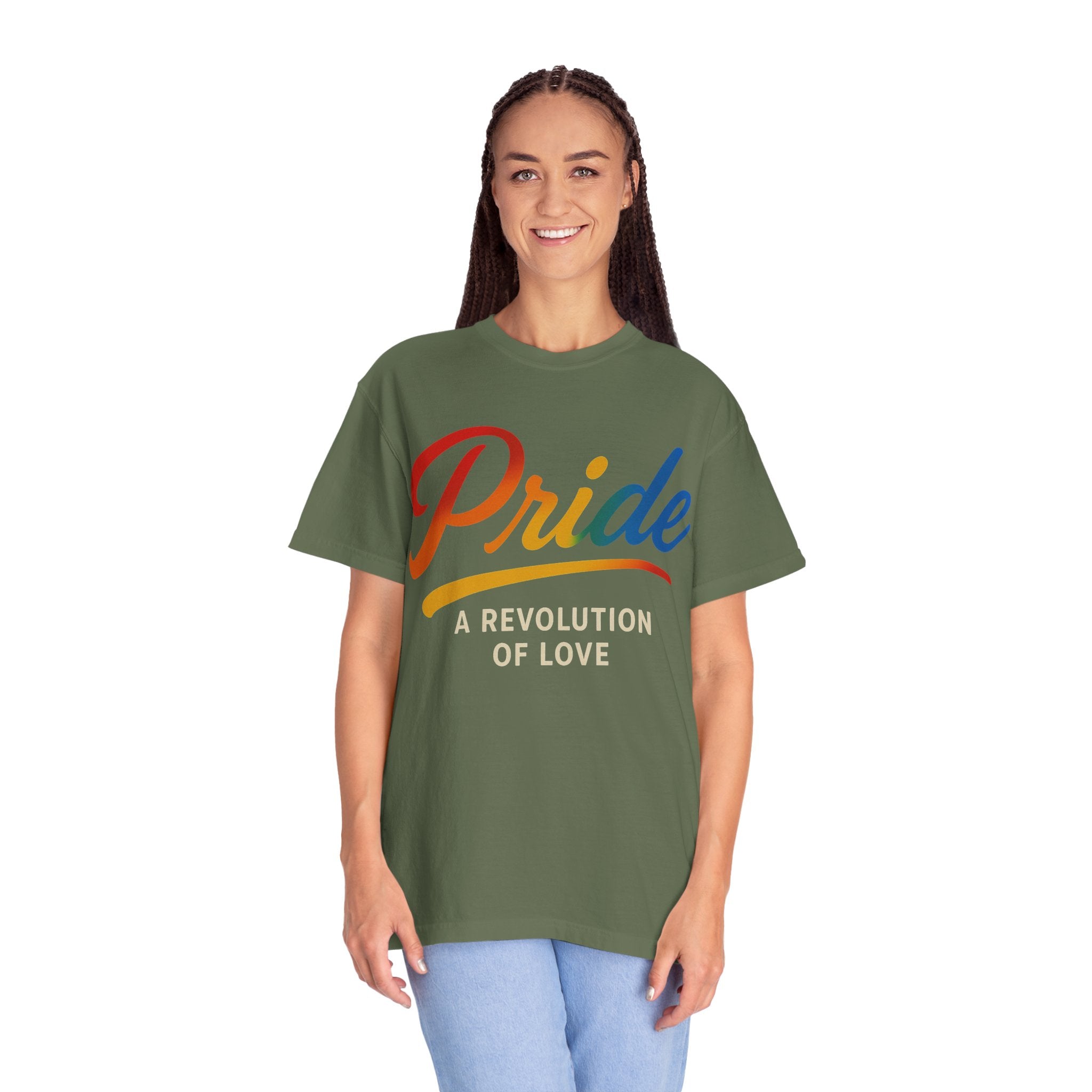 Pride A Revolution of Love T-Shirt LGBTQ Equality Tee Activist Pride Top Rainbow Graphic Tee
