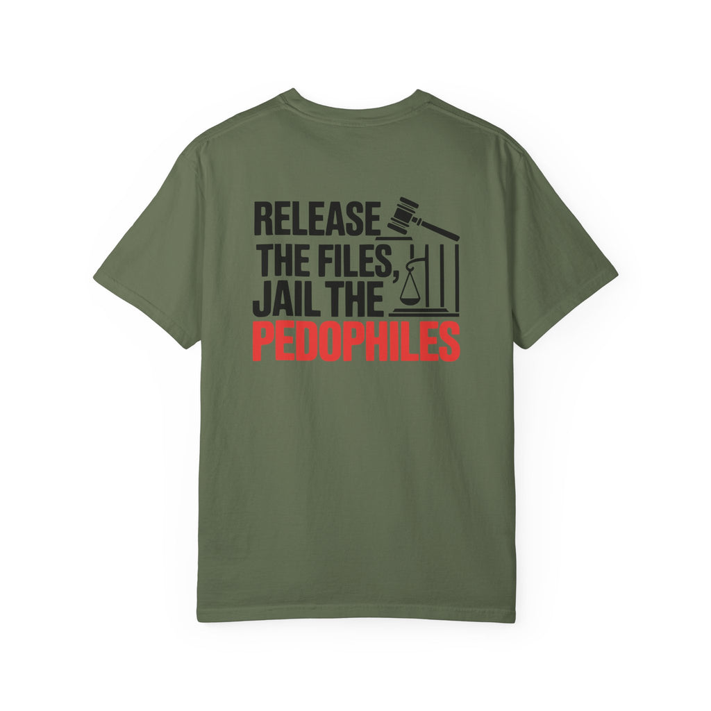 Activist T-Shirt - I Stand with Virginia Giuffre and Release the Files Jail the Pedophiles
