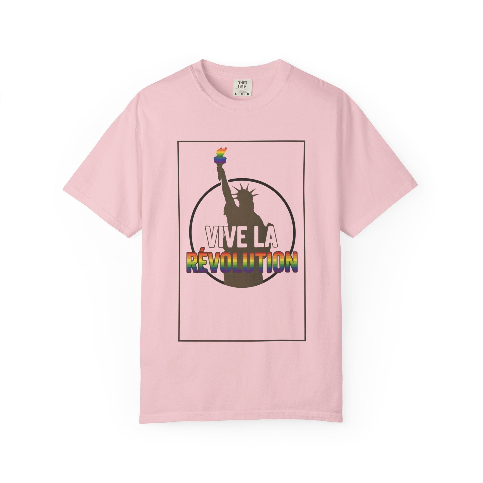 Vive La Revolution T-Shirt Pride Rainbow Activist Tee LGBTQ Equality Top Graphic Tee