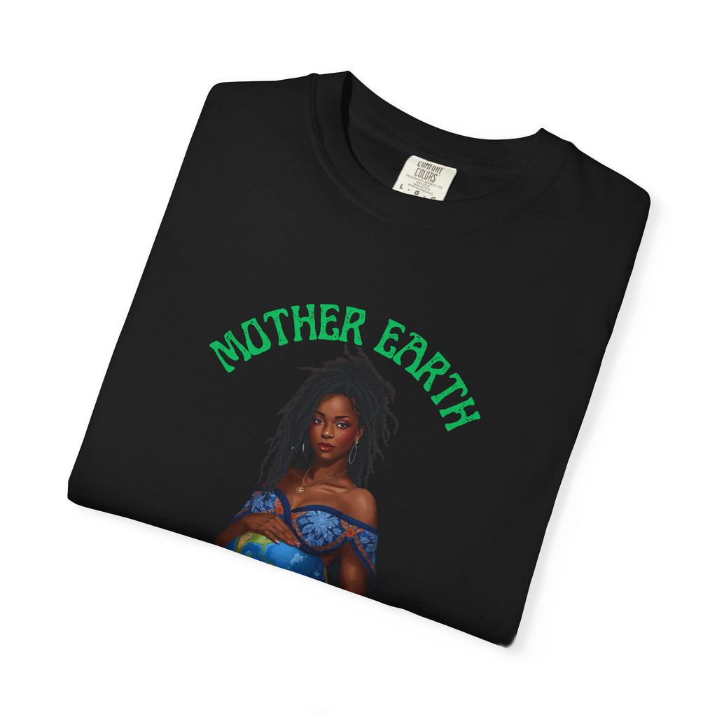 Mother Earth Nurture Shirt The World Within Every Life Is a Gift T Shirt Black Woman Art Nature Lover Tee Eco Conscious Graphic Tee