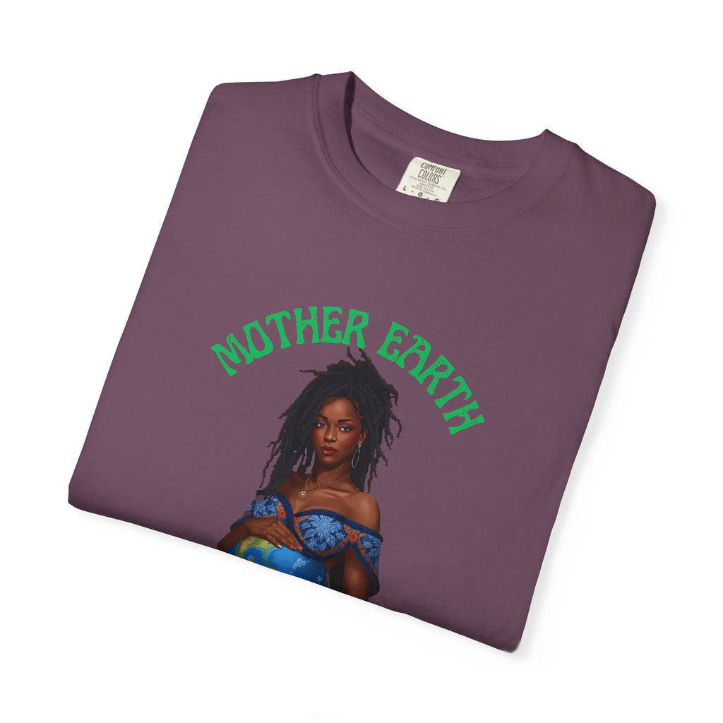 Mother Earth Nurture Shirt The World Within Every Life Is a Gift T Shirt Black Woman Art Nature Lover Tee Eco Conscious Graphic Tee
