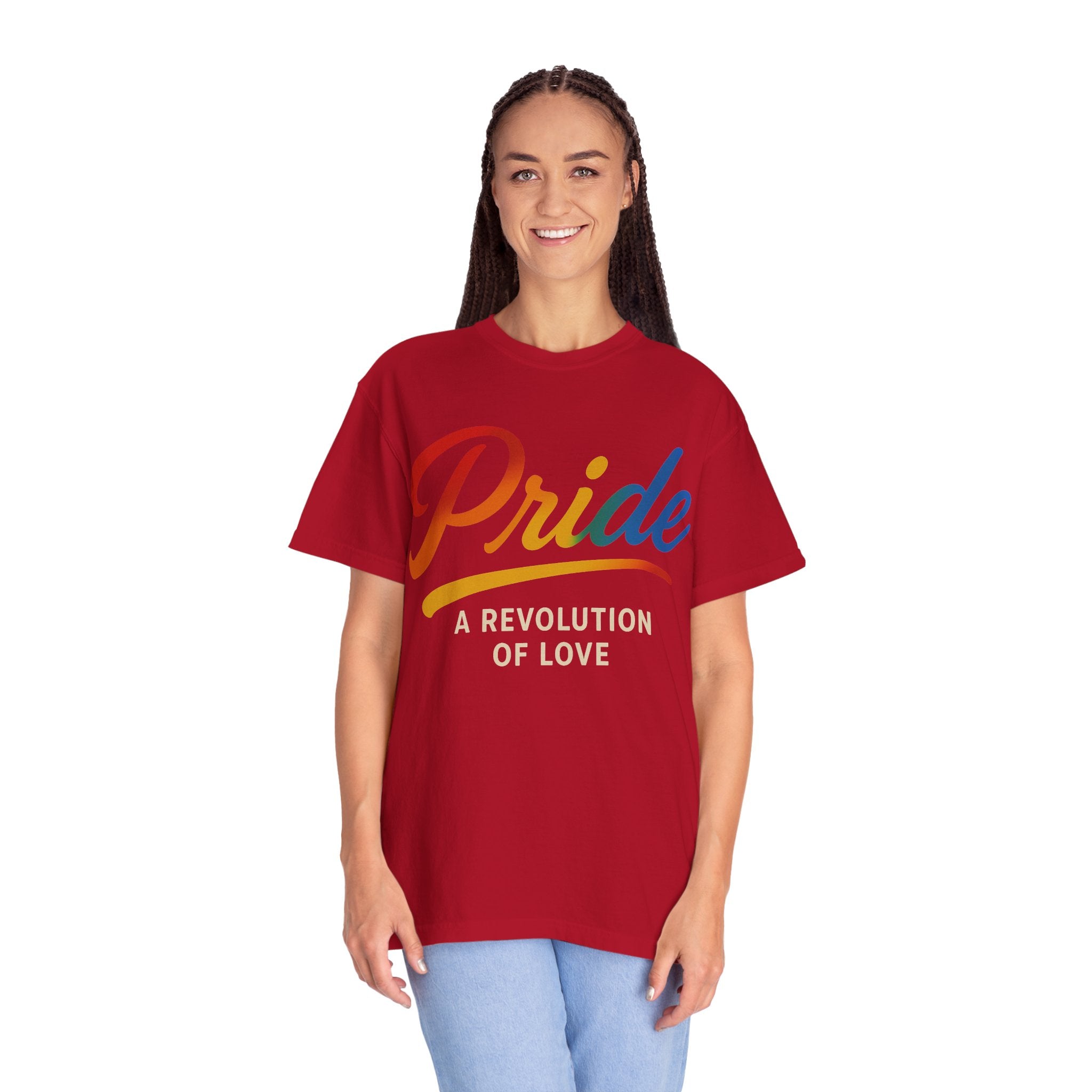 Pride A Revolution of Love T-Shirt LGBTQ Equality Tee Activist Pride Top Rainbow Graphic Tee