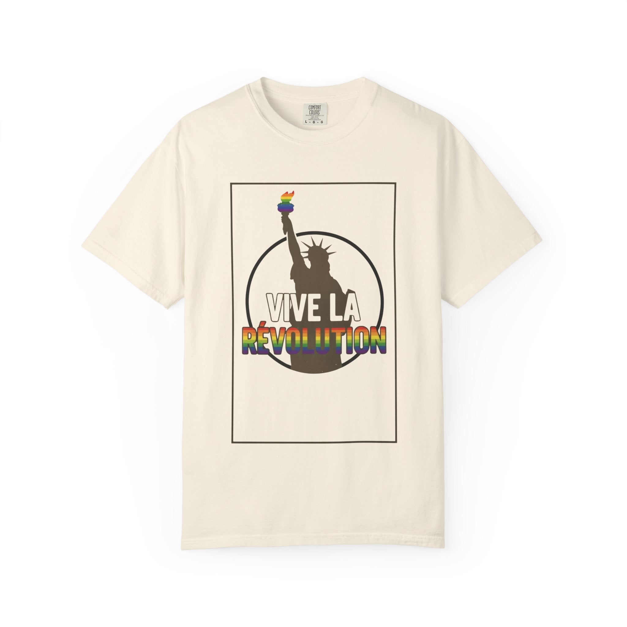 Vive La Revolution T-Shirt Pride Rainbow Activist Tee LGBTQ Equality Top Graphic Tee