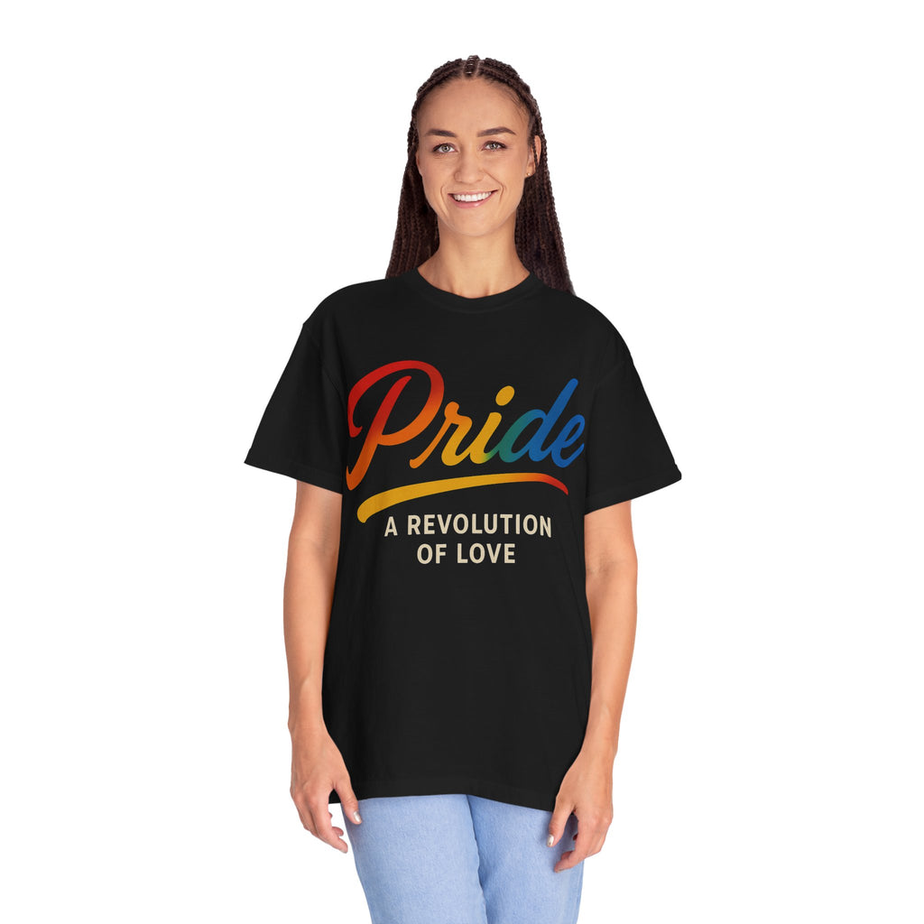 Pride A Revolution of Love T-Shirt LGBTQ Equality Tee Activist Pride Top Rainbow Graphic Tee