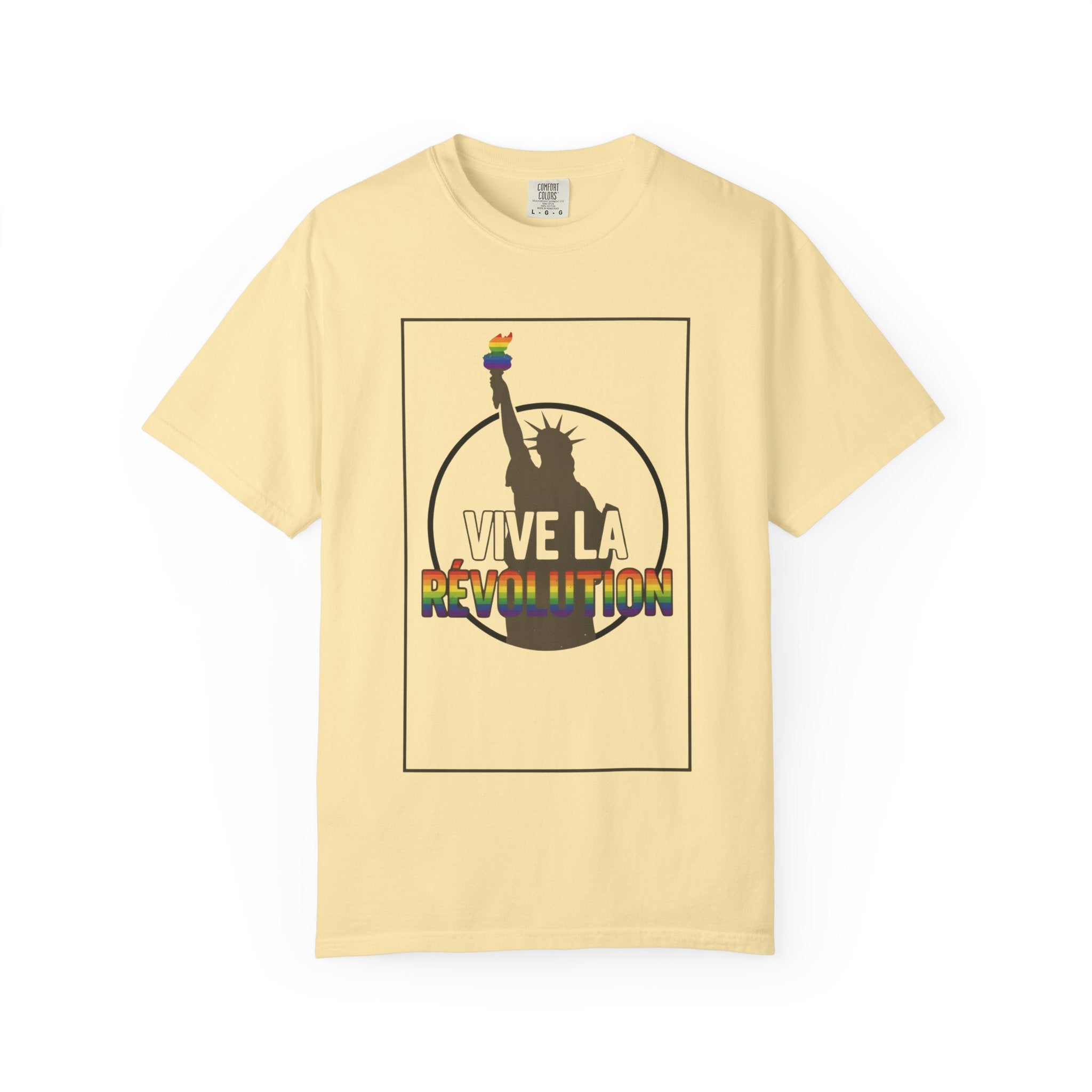 Vive La Revolution T-Shirt Pride Rainbow Activist Tee LGBTQ Equality Top Graphic Tee